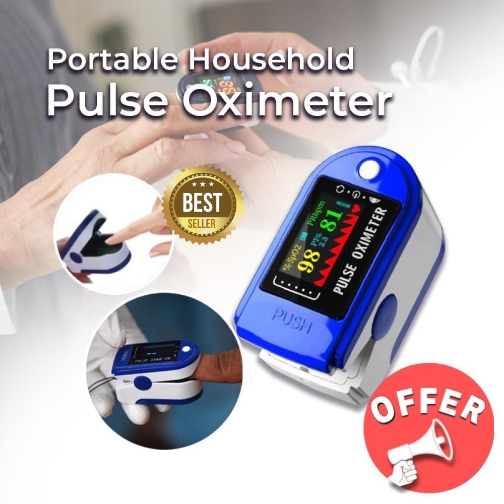 Portable Oximeter Finger Pulse Rate Perfusion Index SPO2 Blood-oxygen ...