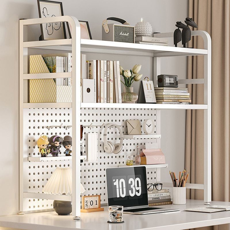 Desktop Shelf Iron Art Hole Board Bookshelf Bedroom Computer Desk ...
