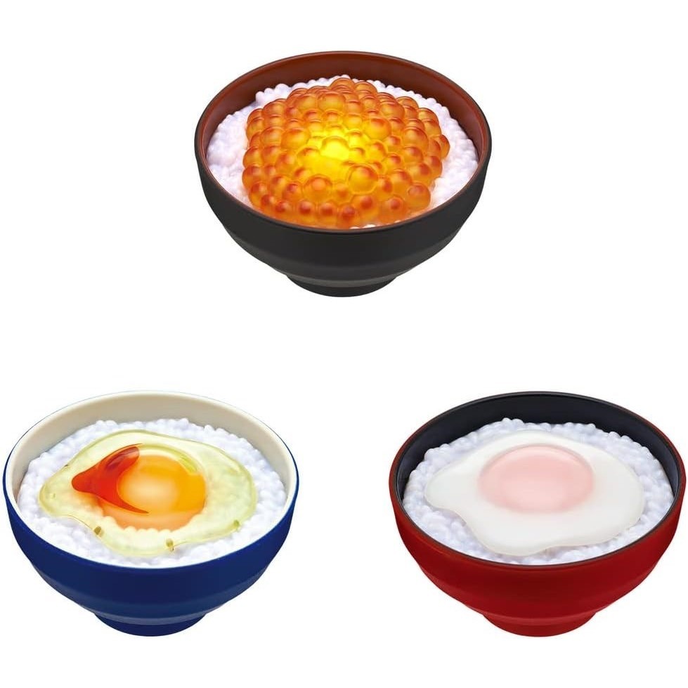 Ikura & Egg Rice Light [3 types set (full complete)] Gacha Gacha ...