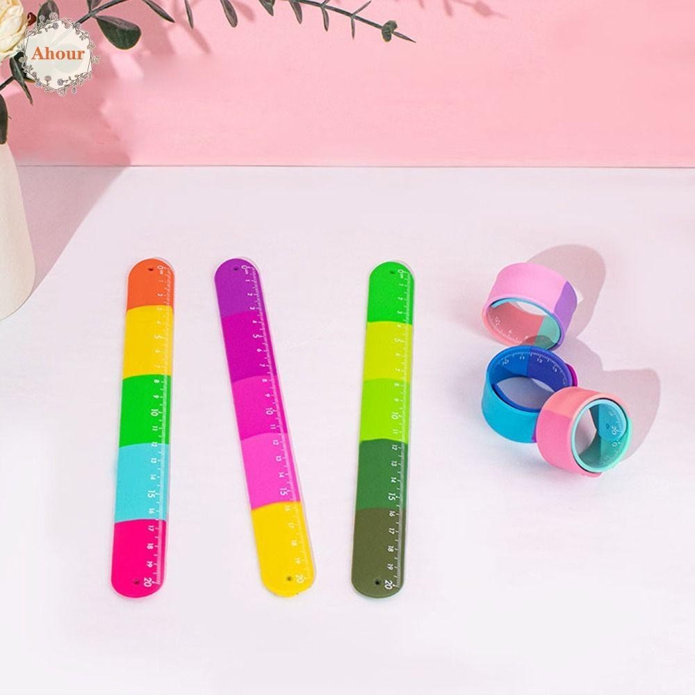 AHOUR Clap Ring Straight Ruler, Kids Fidget Toy Stress Relief Snap Ring ...