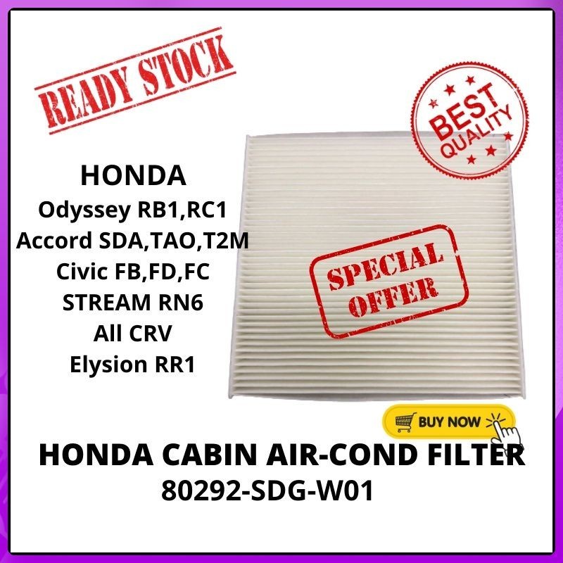 Excel Cabin & Engine Air Filter Combo Set For Honda Odyssey 2002-2004 – Easy Install