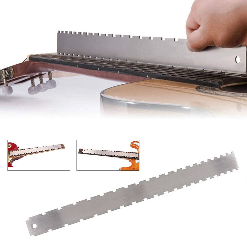 【Ready Stock】Guitar Neck Notched Straight Fretboard Edge Fret Ruler ...