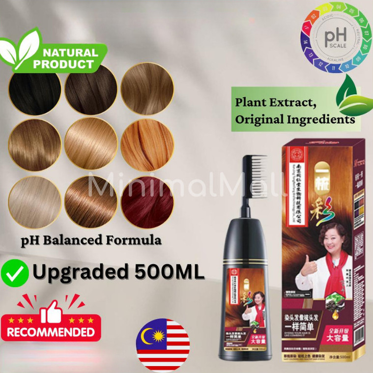 MORE COLOR 3IN1 Natural Pewarna Penutup Rambut Putih Tahan Hair Comb ...