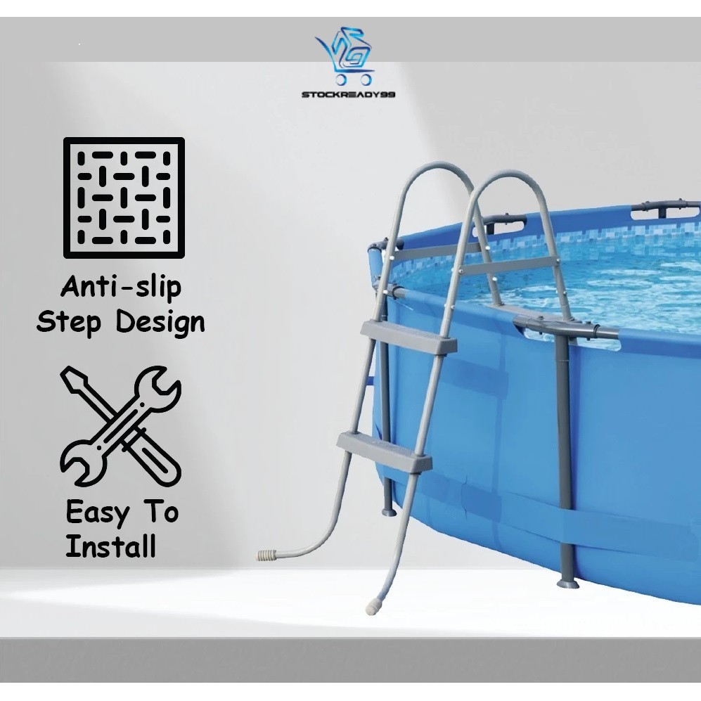 SR99. Double Sided Swimming Pool For INTEX Ladder Tangga Kolam 84cm ...