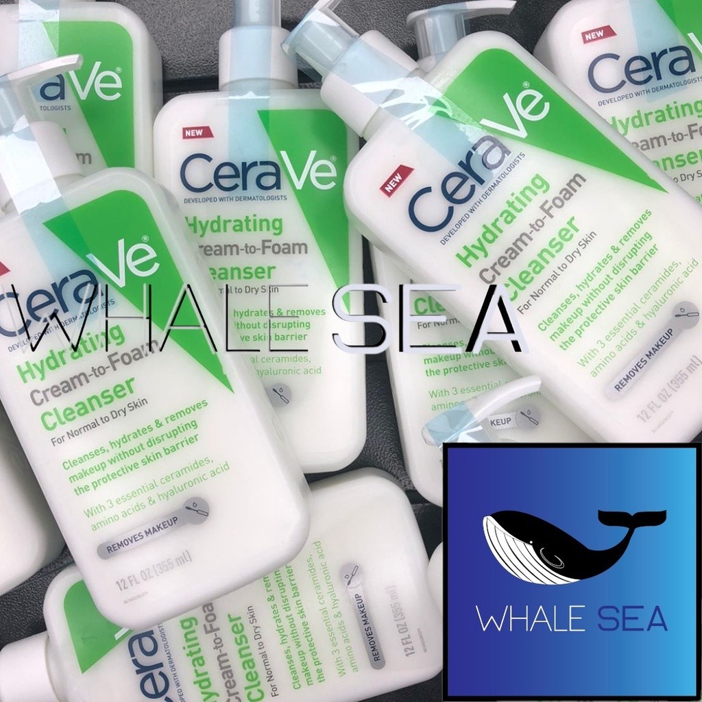 Cerave Hydrating Cream To Foam Cleanser 355ml Shopee Malaysia