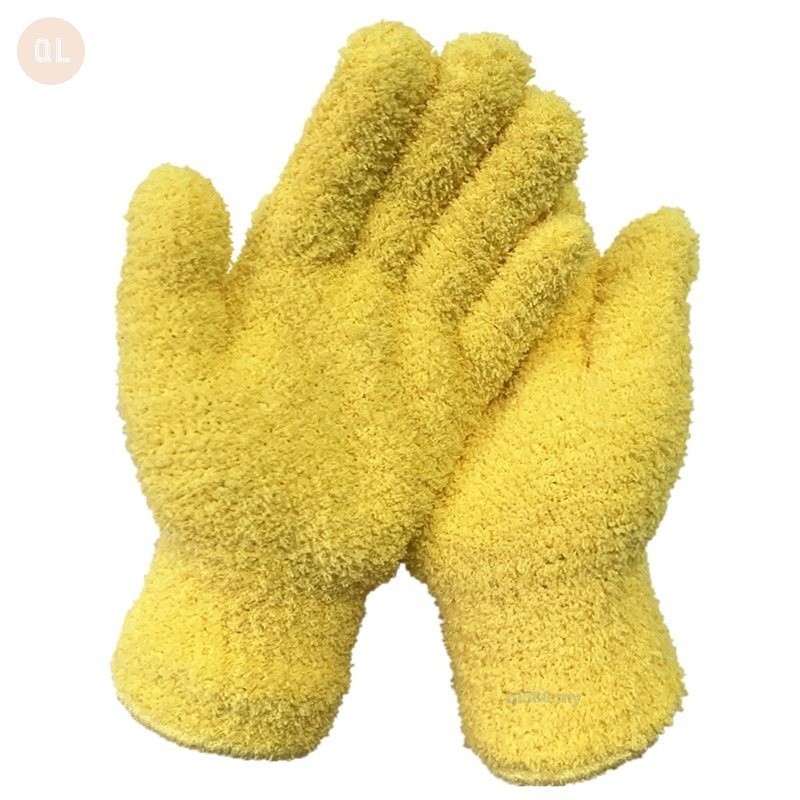 1 Pair Car Wash Microfiber Cleaning Gloves Dusting Gloves Soft Washing Shopee Malaysia