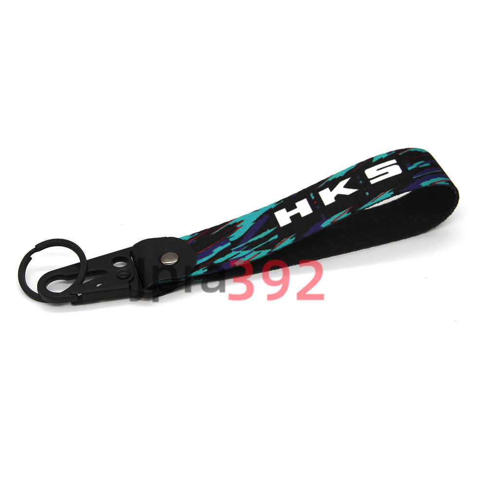 JDM Racing Style HKS Detachable Lanyard Car Key Chain, Work ID Bracket ...