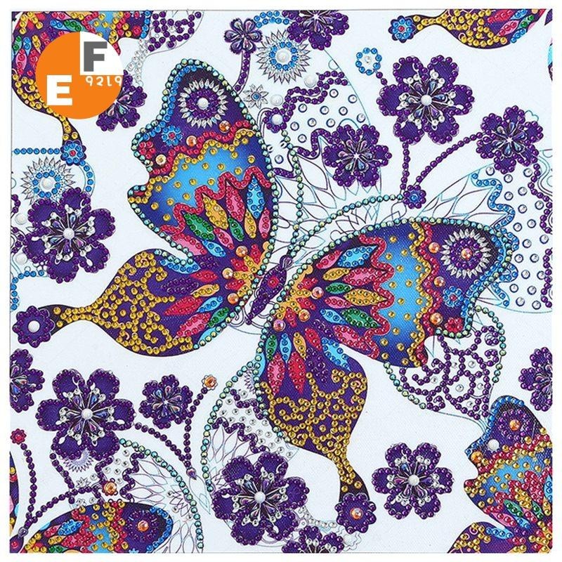 Diy 5D Full Diamond Embroidery Flower Diamond Mosaic Butterfly Diamond ...