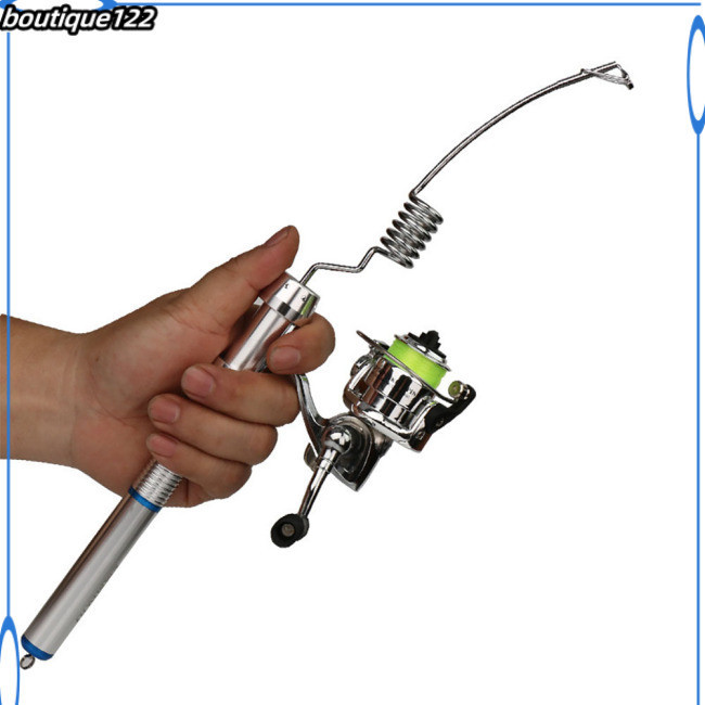 BOU Ice Fishing Rod & Reel Combo IZ-XM Ice Fishing Rod Spinning Reel Mini  Size Stainless Steel Ice Fishing Gear For