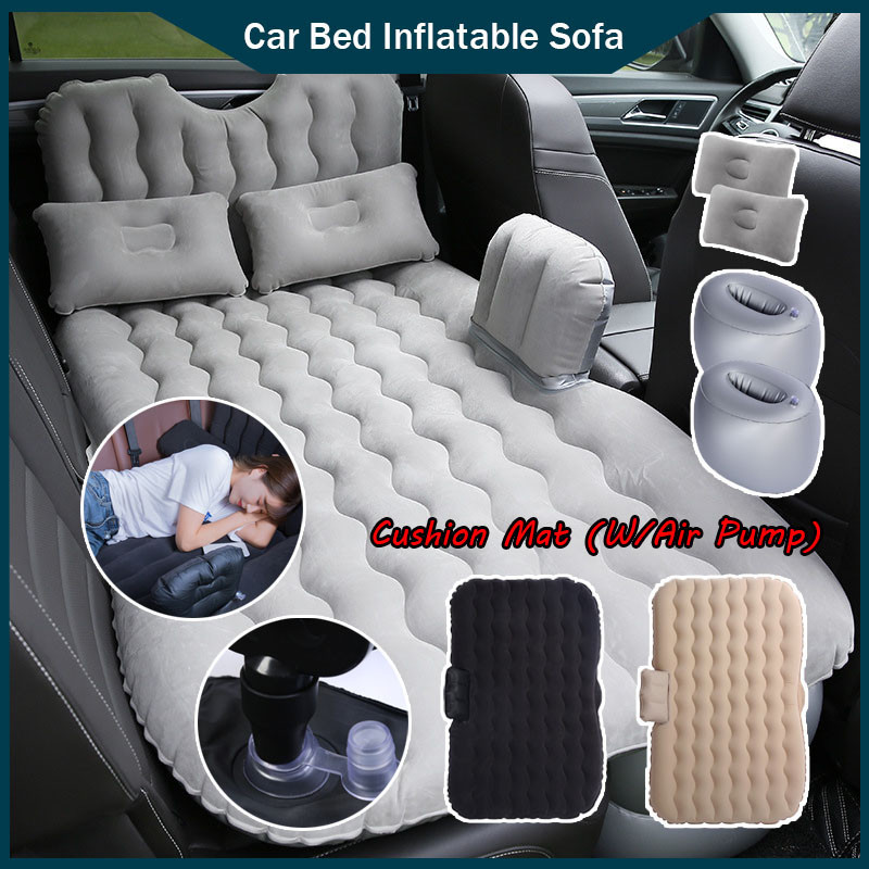 Car Bed Inflatable Sofa Foldable Car Bed Car Sofa Air Outdoor Sleeping Cushion Mat (W/Air Pump