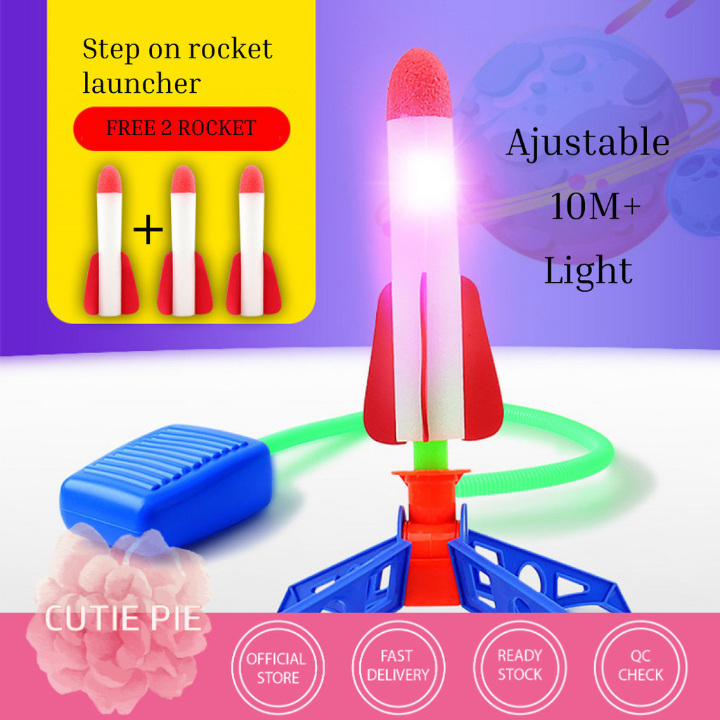 Rocket Toys For Kid Air Rocket Foot Pump Launcher Toys Outdoor Sport ...