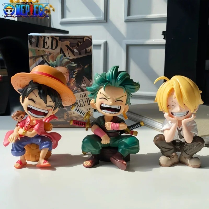 Anime One Piece Figure Monkey D Luffy Roronoa Zoro Straw Hat Boy ...