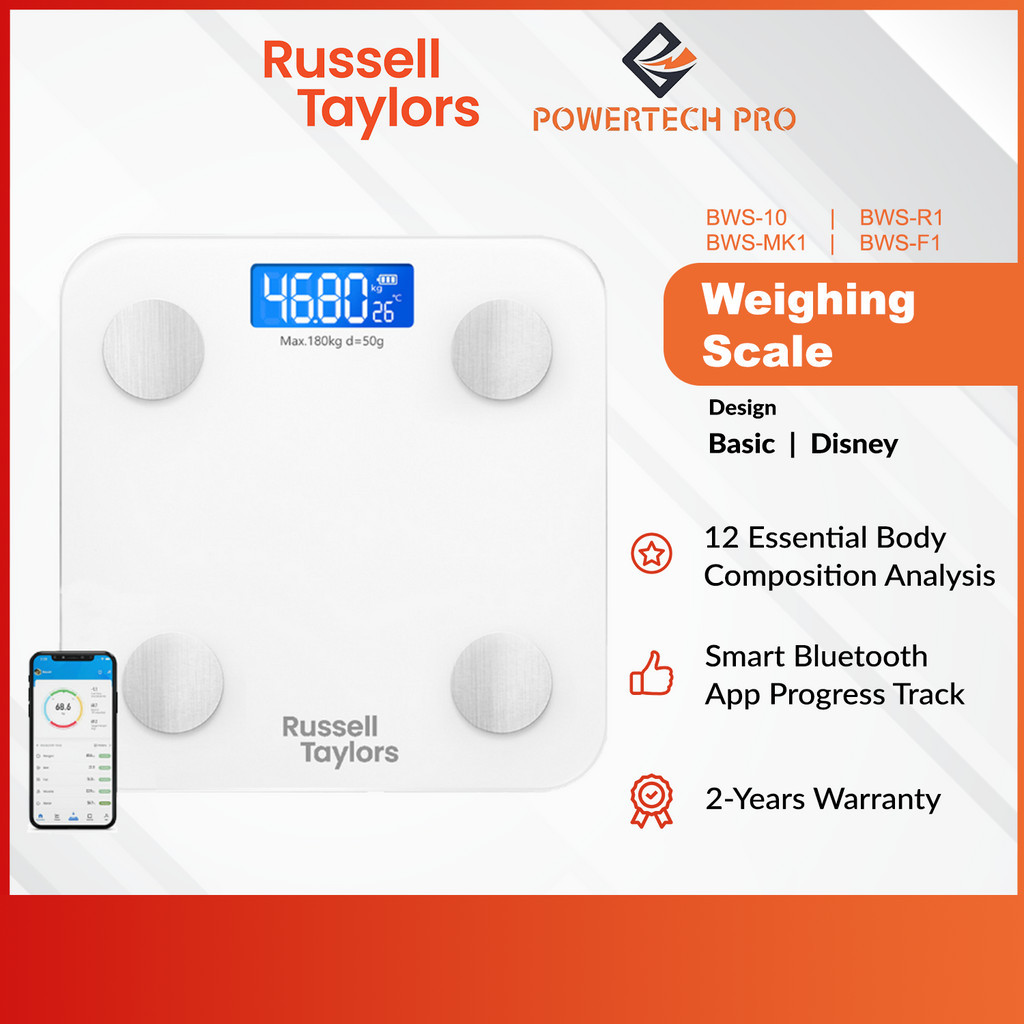 Russell Taylors Smart Weighing Scale with 12-Analysis(BWS-10 /BWS-R1 ...