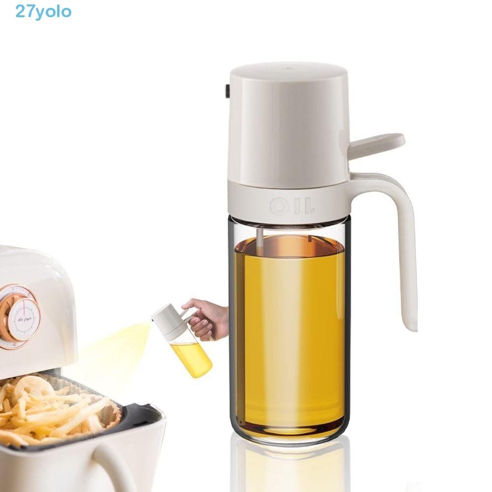 YOLO Spray Bottle, 2 in 1 Glass Vinegar Sauce Sprayer, Clear Lead-free ...