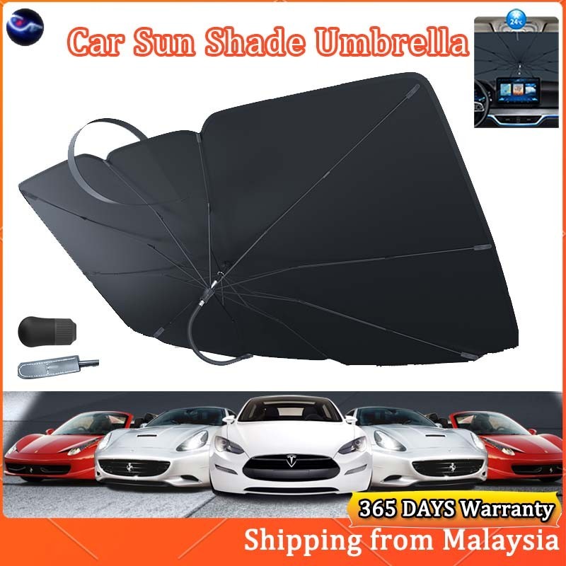 Car Windshield Sun Shade Umbrella Newest Reflective Coating Protect Car ...