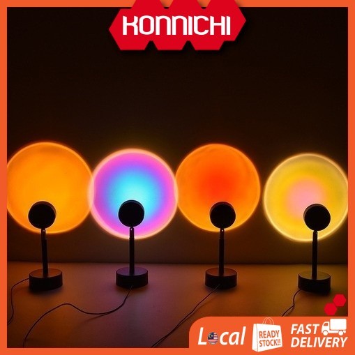 Lampu Sunset Lighting Rainbow Mini Light Sunset Stand Holder Atmosphere ...