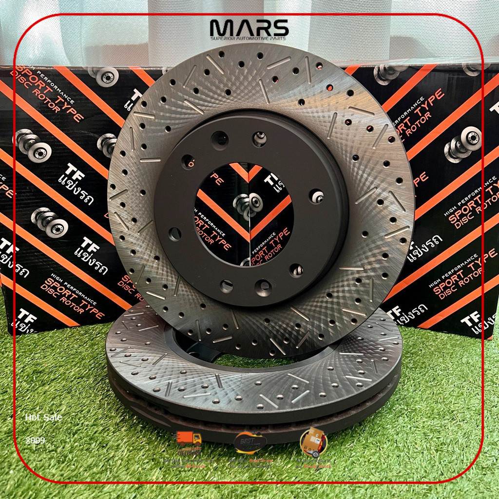ORIGINAL TF SLOTTED & DRILLED DISC ROTOR (FRONT) HYUNDAI STAREX ...