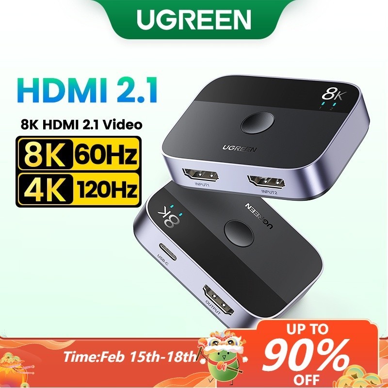 HDMI 2.1 Switch 4K 120Hz 5 port 8K HDMI Switch splitter 144Hz Dolby Vision  HDR