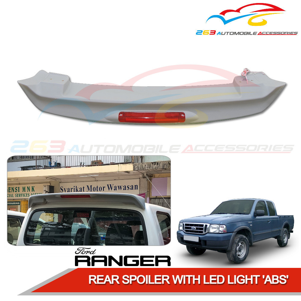 FORD RANGER 1998-2002 REAR SPOILER WING WITH LED LIGHT 'ABS' (NO COLOUR ...