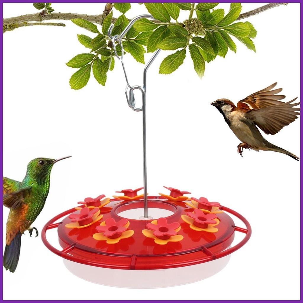 Hummingbird Feeder 450ml Red Saucer Hummingbird Feeder Top Fill Outdoor
