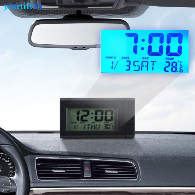 Yinrti Car Automobile Digital Clock Mini Auto Watch Automotive Month ...