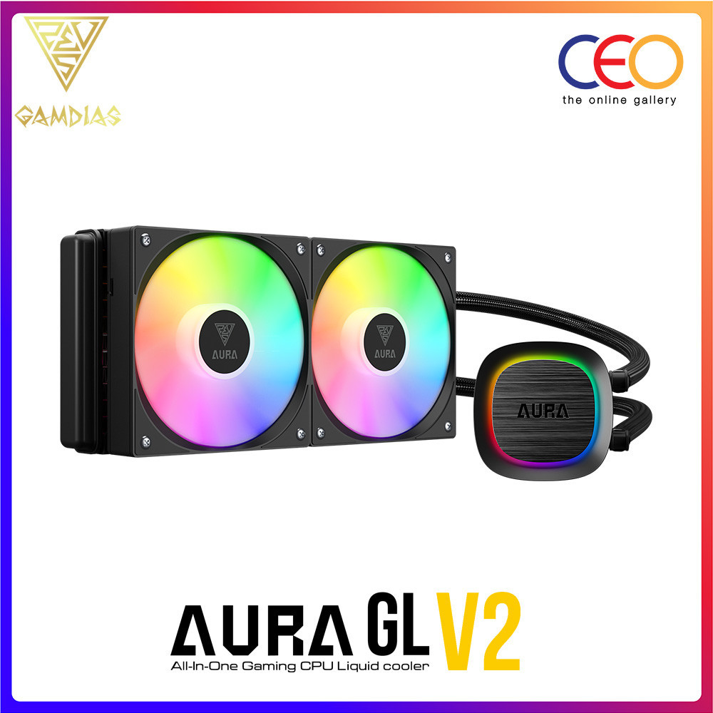 Gamdias Aura Gl240 V2 Rgb Aio All In One Rgb Cpu Liquid Cooler 2x120mm Fans For Amd Am5 And 4919