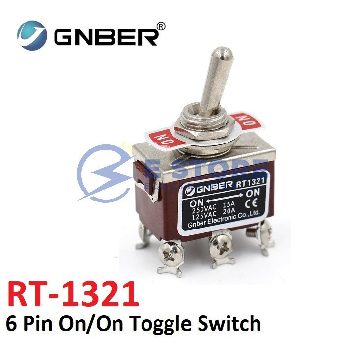 Mintice™ Momentaneo Pesanti 20A 125V 15A 250V DPDT 6 Terminali Pin - Foto 2