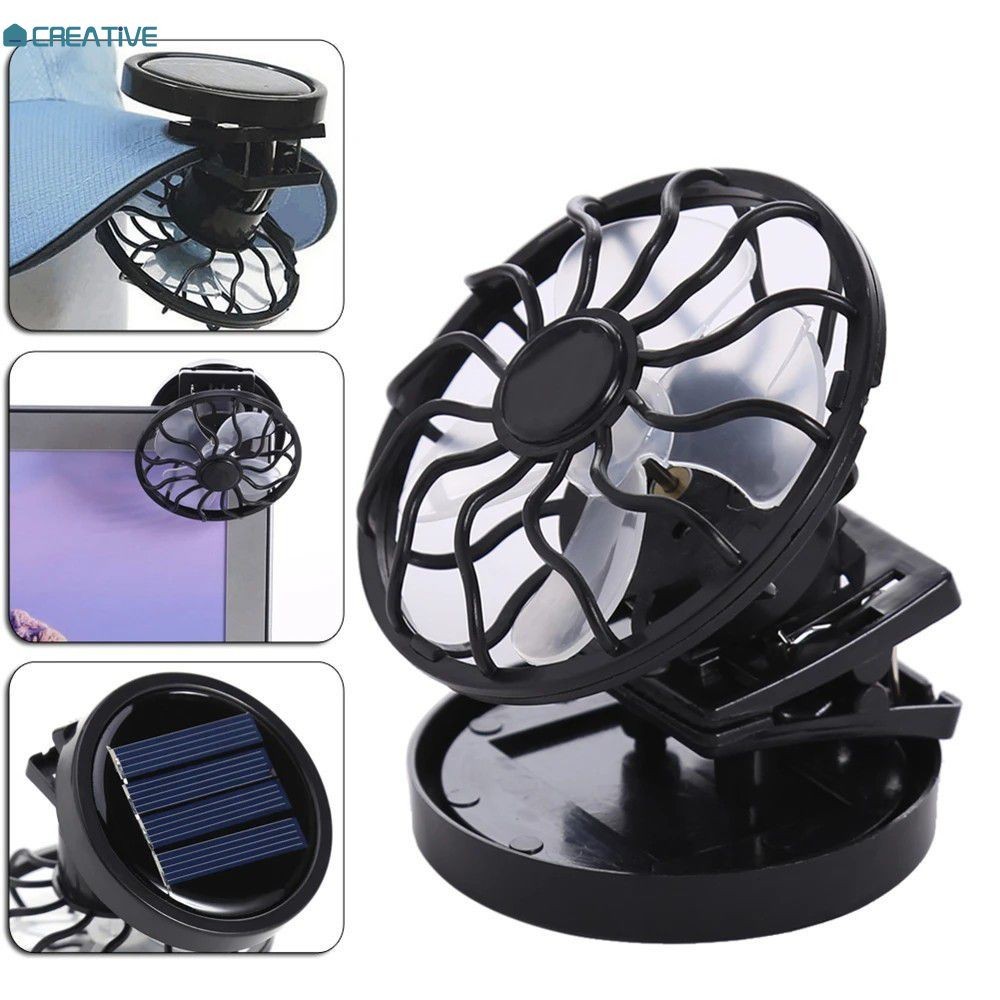 ⚡IN STOCK⚡ Fan Clip-on Hat Mini Clip Solar Sun Energy Power Panel Cell ...