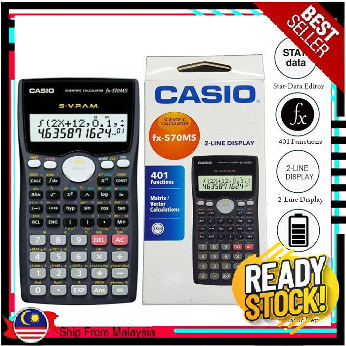 (READY STOCK) Casio Scientific Calculator For School and Office FX ...