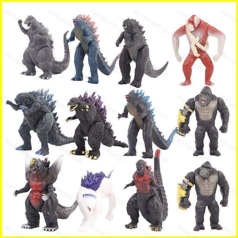 BX 12pcs Godzilla vs Kong 2 Action Figure Scar King Shimo Godzilla Kong ...