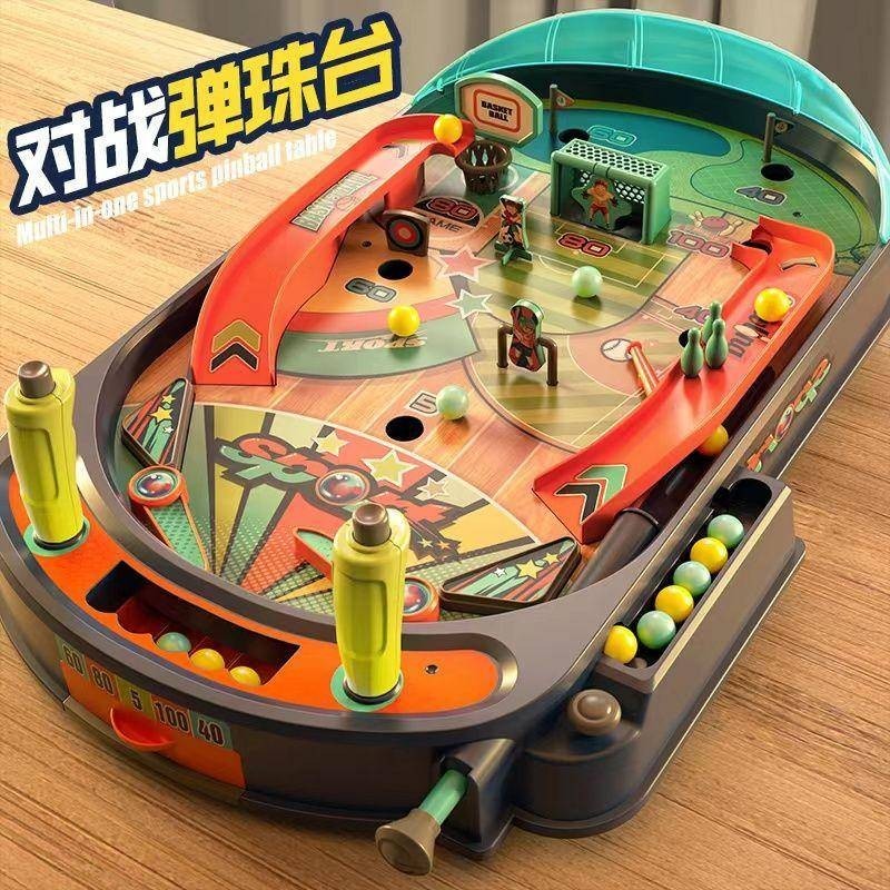 Pinball Toys Desktop Double Interactive Pinball Machine Game Machine ...