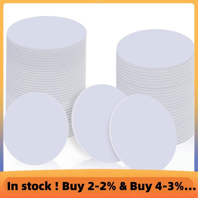 50 PCS Coin Cards, Blank Rewritable PVC 215 Tag Round 25mm / 1 Inch ...
