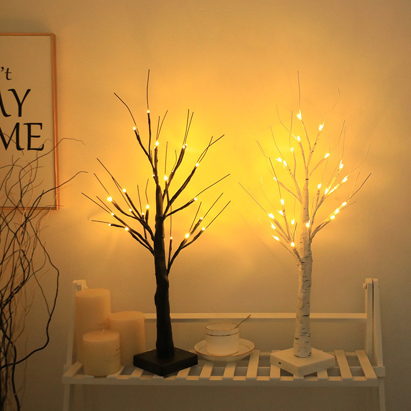 Christmas Led Glowing Birch Tree Light Landscaped Glowing Trees Branch ...