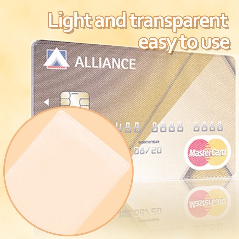 Waterproof Transparent PVC Card Cover Cardholder Case To Protect Credit ...