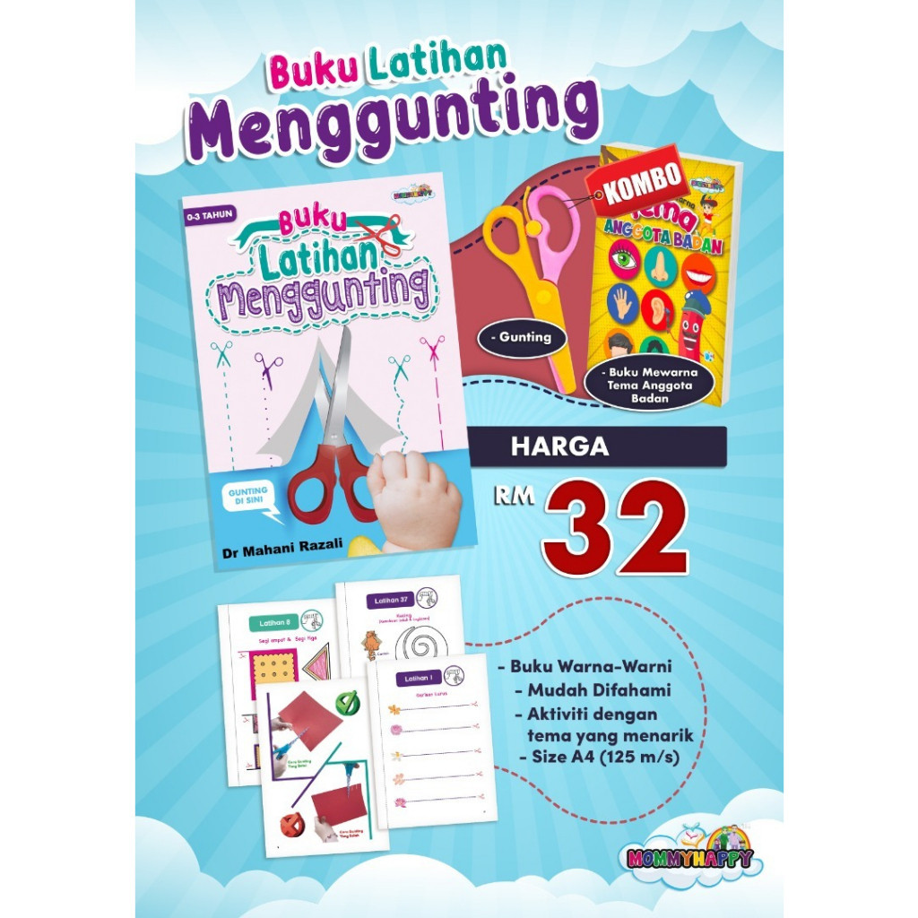 [READY STOCK] BUKU LATIHAN MENGGUNTING (2-6 TAHUN) KEMAHIRAN MOTOR ...