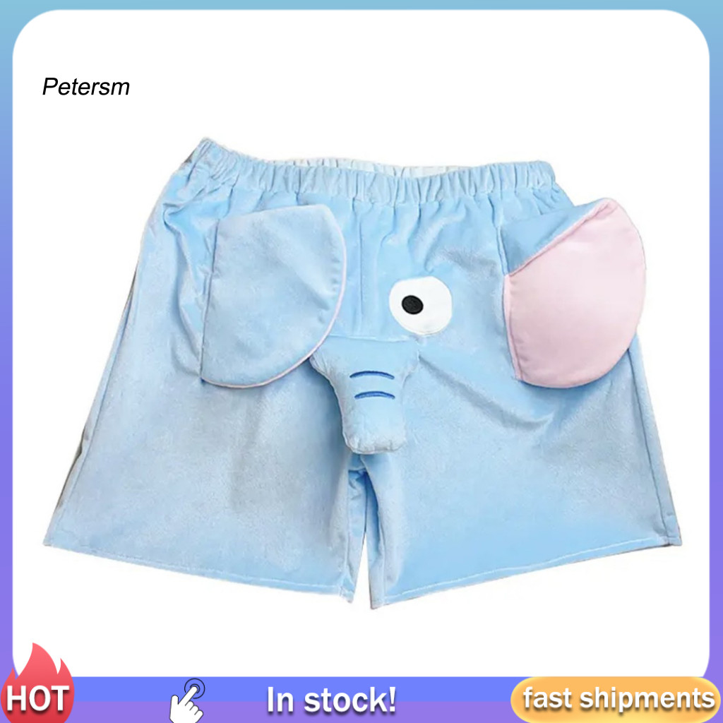 Lounge Pyjama Shorts 3d Ears Trunk Cartoon Lovely Elephant Loose