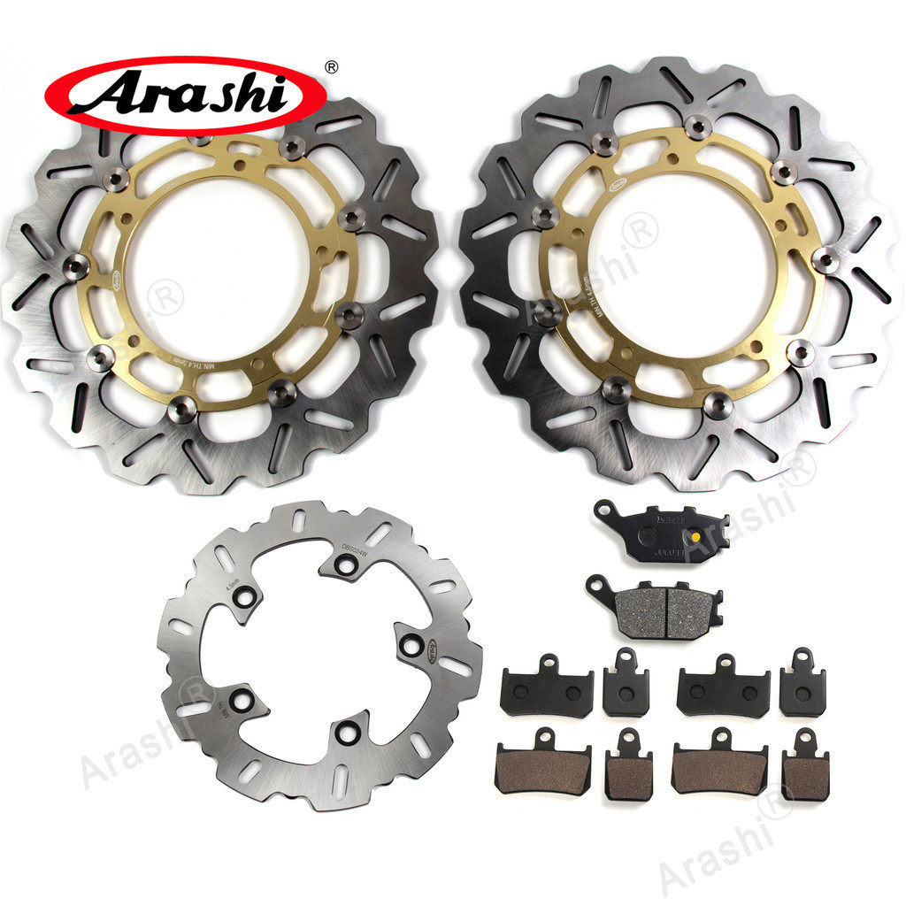 Arashi CNC Full Floating Front Rear Brake Disc Pad Set For YAMAHA YZF ...