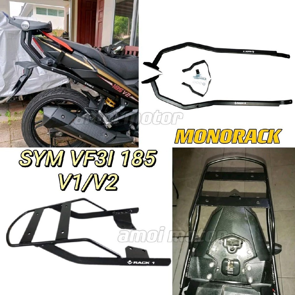 SYM VF3I 185 V1 V2 VTS200 MONORACK TAPAK J RACK TOP BOX RACK CARRIER ...