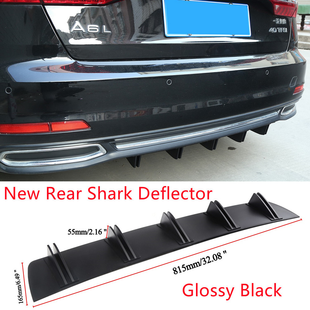 Happy Universal Rear Bumper Chassis Spoiler Shark Deflector Carbon ...