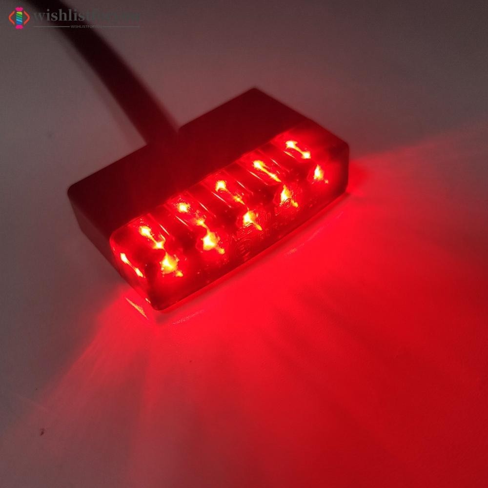 Mini 11-LED Motorcycle Tail Light – 12V Universal, Red Lens, For Cafe Racer / Bobber / ATV