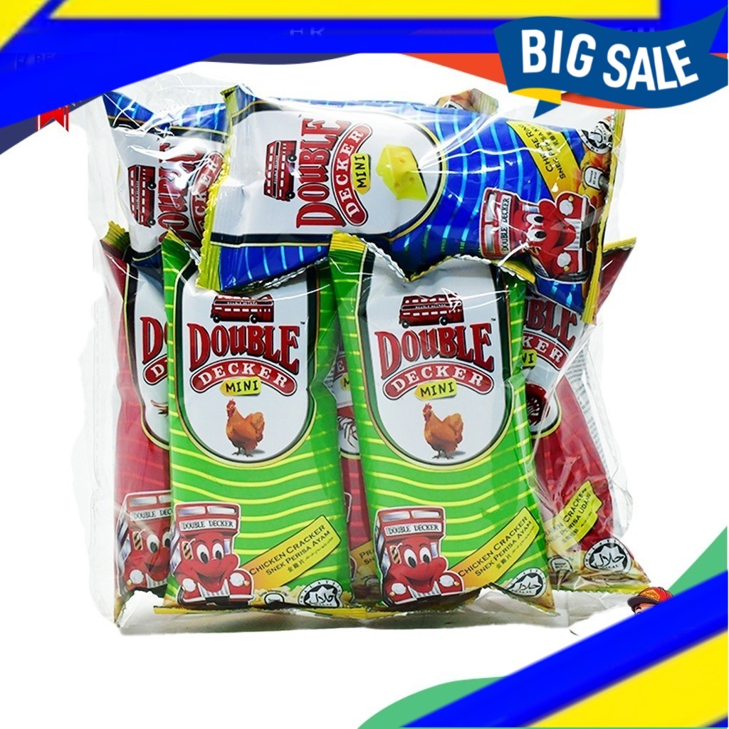 (7pcs) Makanan Ringan Double Decker Mini, Jajan Double Dacker Assorted ...