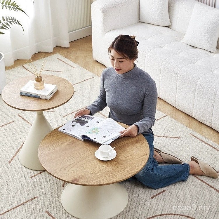 Cream Style Solid Wood Coffee Table Household Minimalist Living Room ...