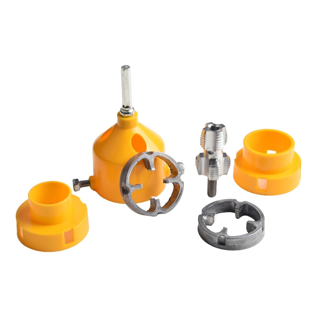 [TWINKLEF]Versatile PVC Pipe Threader Kit: 4-Point & 6-Point Compatible ...