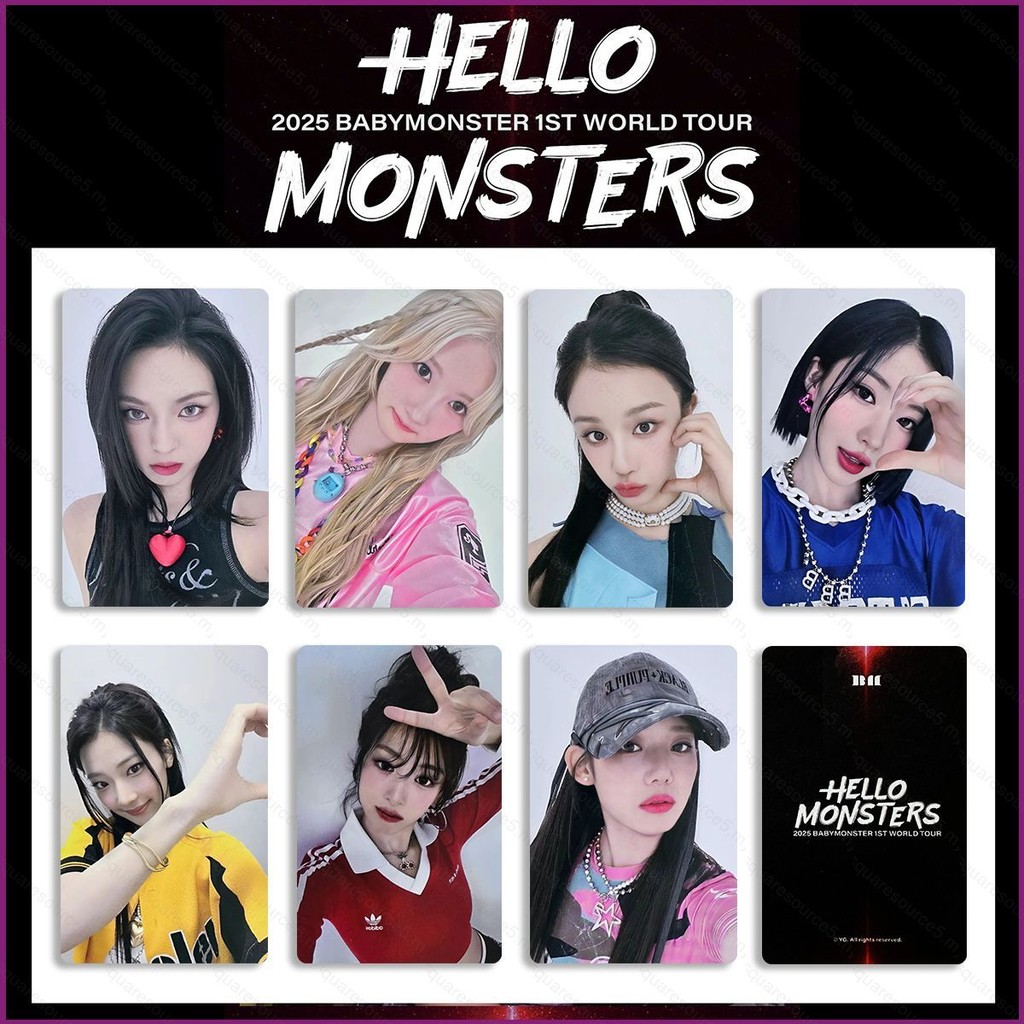 【LG】 7PCS/Set BABYMONSTER WORLD TOUR HELLO MONSTERS LOMO Cards RAMI ...