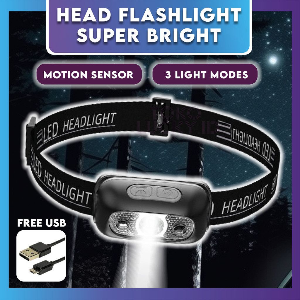10000lm LED Motion Sensor Headlamp COB XPE Waterproof USB Rechargeable ...