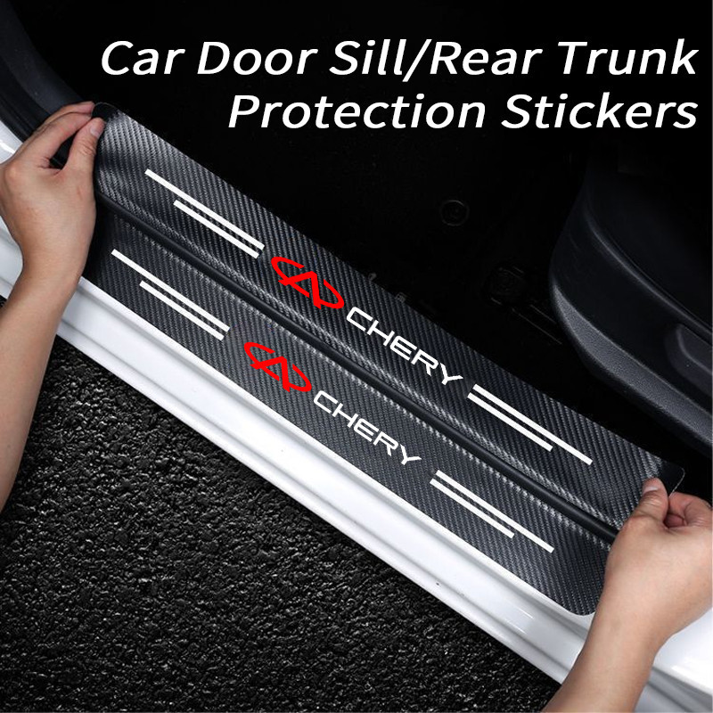 Chery Car Door Protector Strip Sticker Anti-Scratch Carbon Fiber ...