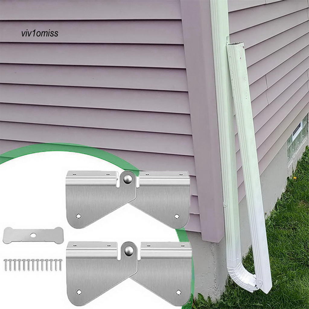 VM_ Downspout Extension Hinge Stainless Steel Hinges Easy Diy Gutter