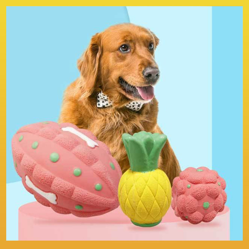 [Daliya] Pet Sounding Toy Simulated Fruit Bball Dog Grinding Teeth ...