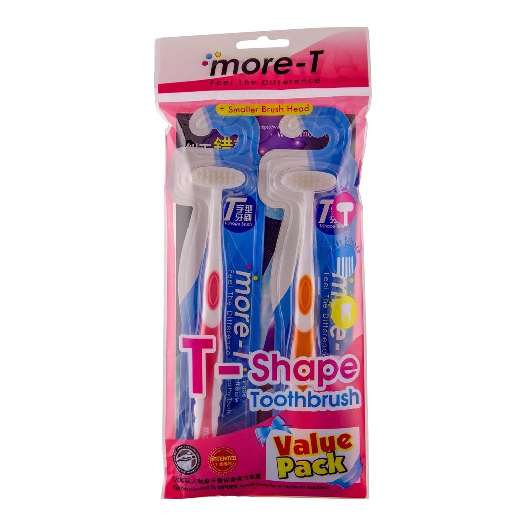 More-t T-shape Toothbrush (Value Pack) | Shopee Malaysia