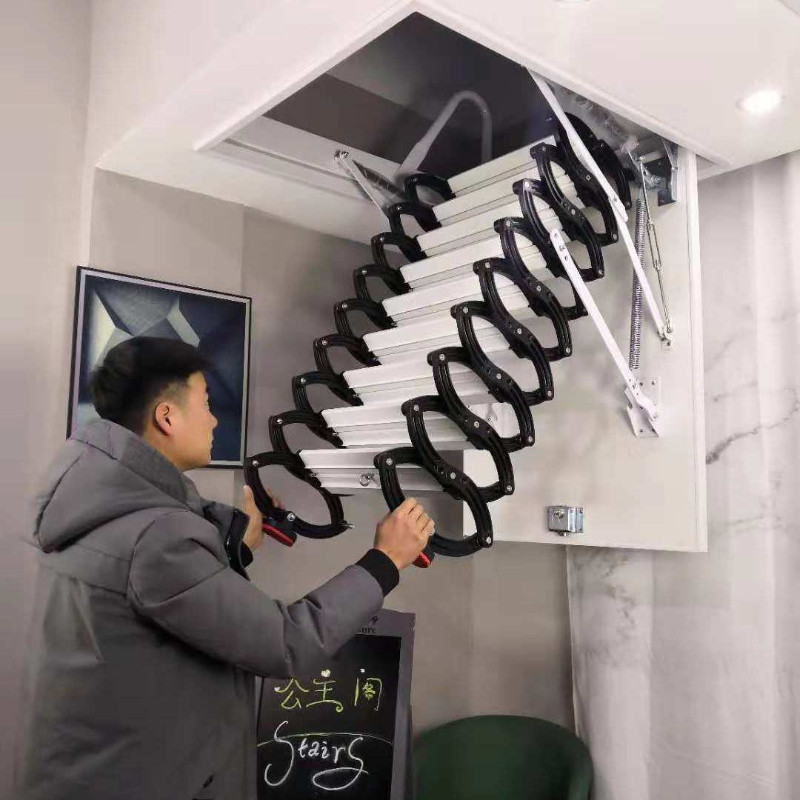 Electric Loft Telescopic Staircase Indoor Folding Ladder Loft Household ...